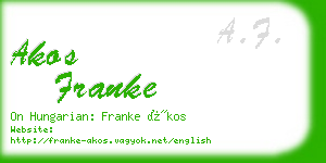 akos franke business card